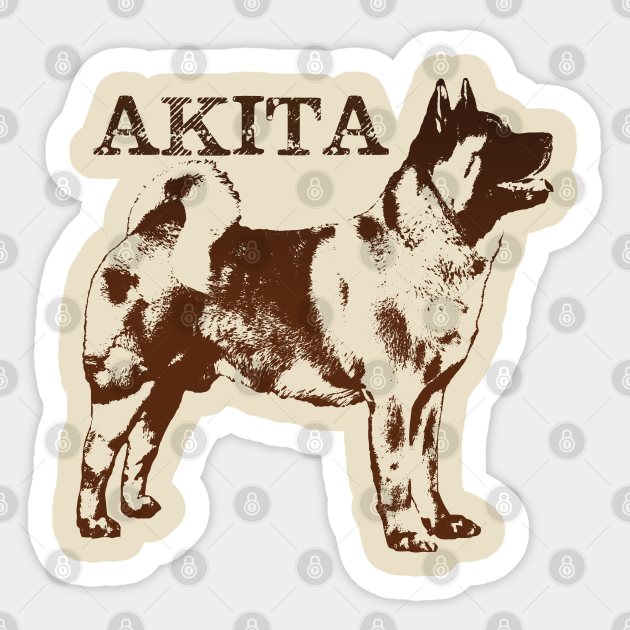 American Akita Akita Sticker TeePublic